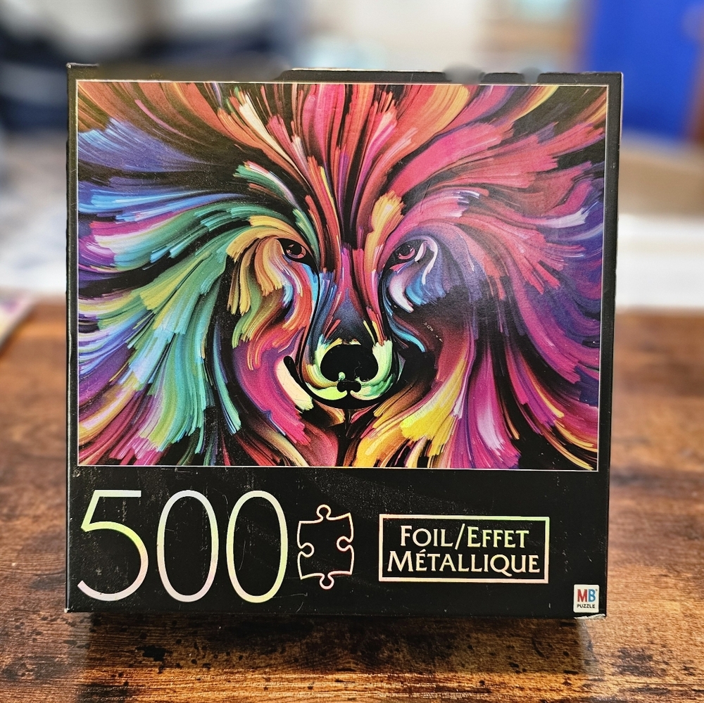 Dog Paint Foil Jigsaw Puzzle 500 Piece Milton Bradley